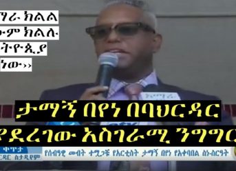 ታማኝ በየነ በባህርዳር ያደረገው አስገራሚ ንግግር Tamagn Beyene speech at Bahir Dar Stadium