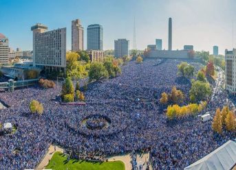 Amazing Drone Shot, Kansas City Royals 2015 Parade