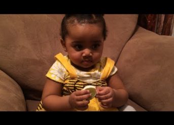 Habesha baby eating lemons for the first time