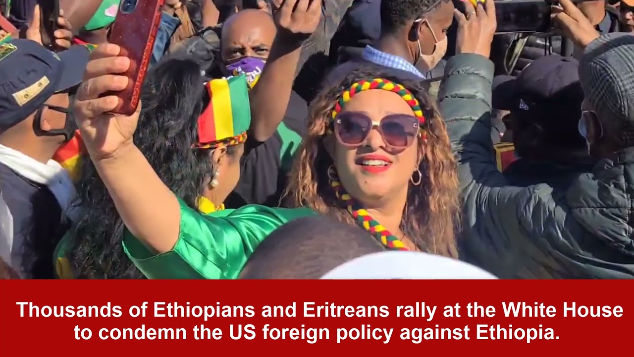 Ethiopians and Eritreans Protest at the White House Washington DC