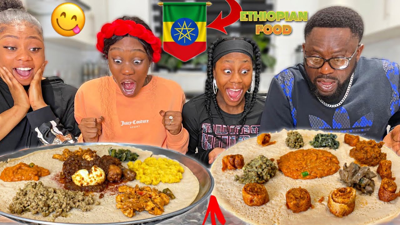 NIGERIAN FAMILY TRIES ETHIOPIAN ?? FOOD FOR THE FIRST TIME *shocking reaction and rates*